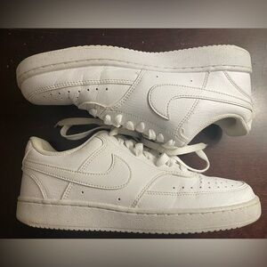Nike Court Vision Low Next Nature Shoes Triple White Women's Size 7.5 DH3158-100